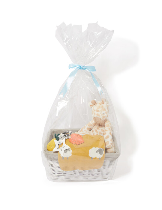 Baby Gift Hamper – 3 Piece with Sheep Motif Knitted Blanket image number 2